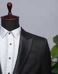 Black Jacquard Tuxedo Suit