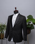 Black Jacquard Tuxedo Suit